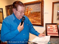 Felecia Tafoya-Castillo, Veteran, speaks to a rapt audience at Raton Museum's 2011 Veteran's Day Celebration